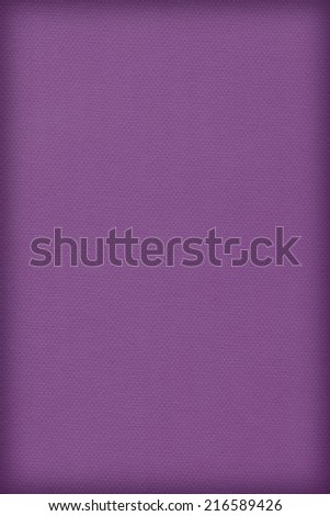Photograph of saturated, deep Purple recycle paper, extra coarse grain, vignette grunge texture sample.