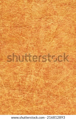 Photograph of an old animal skin parchment, creased, coarse grained, mottled, Yellow Ocher grunge texture sample