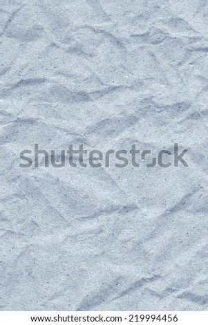 Photograph of Powder Blue Recycle Paper, coarse grain, crumpled, vignette grunge texture sample.