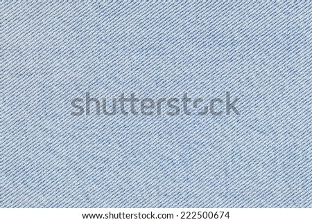 Photograph of Blue Cotton denim fabric texture sample.