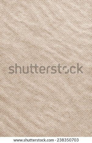 Recycle striped Off White watercolor paper, coarse grain, crumpled, grunge texture sample.