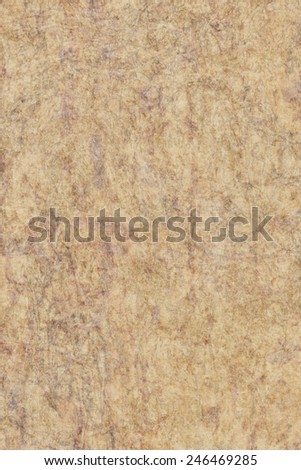 Photograph of Recycle Beige Paper, coarse grain, bleached, mottled, grunge texture sample.