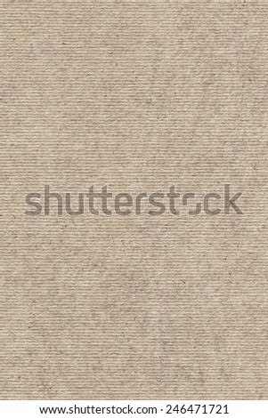 Photograph of Recycle Striped Beige Paper, coarse grain, bleached, mottled, grunge texture sample.