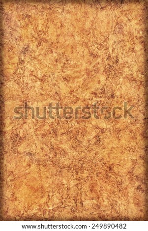 Cork tile, with abstract decorative line and mesh surface pattern, vivid yellowish Amber color, vignette grunge texture.