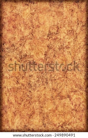 Cork tile, with abstract decorative line and mesh surface pattern, vivid yellowish Amber color, vignette grunge texture.