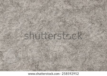 Photograph of Recycle Watercolor Paper, coarse grain, light Gray, bleached, interspersed with delicate irregular linear pattern, grunge texture.