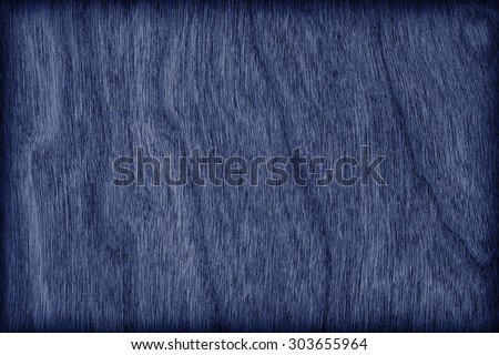 Cherry Wood Bleached and Stained Navy Blue Vignette Grunge Texture Sample.
