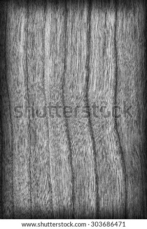 Natural Cherry Wood Veneer Bleached Dark Gray Vignette Grunge Texture.