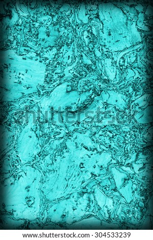 Cork Cyan Tile, with featured abstract decorative line and mesh pattern, coarse, vignette grunge texture.