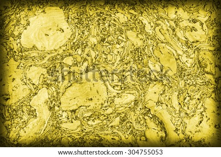 Cork Yellow Tile, with featured abstract decorative line and mesh pattern, coarse, vignette grunge texture.
