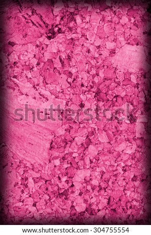 Cork Magenta Tile, with featured abstract decorative line and mesh pattern, coarse, vignette grunge texture.