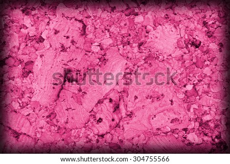 Cork Magenta Tile, with featured abstract decorative line and mesh pattern, coarse, vignette grunge texture.