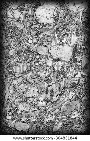 Cork Dark Gray Tile Coarse Vignette Grunge Texture.
