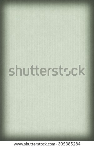 Photograph of recycle, striped Kraft Light Pale Lime Green Paper, coarse grain vignette grunge texture.