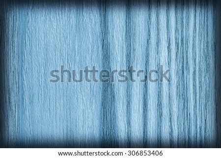 Oak Wood Bleached and Marine Blue Stained, Vignette Grunge Texture Sample.