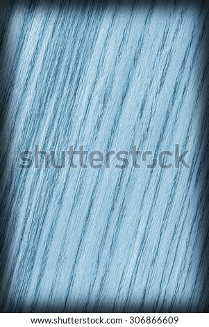 Oak Wood Bleached and Marine Blue Stained, Vignette Grunge Texture Sample.