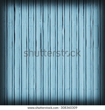 Bamboo Mat Handiwork, Bleached and Stained Powder Blue, Vignette Grunge Texture Sample.