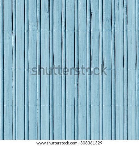 Bamboo Mat Handiwork, Bleached and Stained Powder Blue, Grunge Texture Sample.