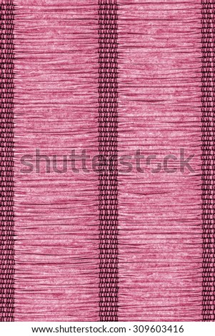 Paper Plaited Place Mat, Bleached and Stained Magenta, Woven, Creased, Grunge Texture Sample.