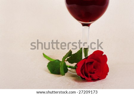 rose and wine