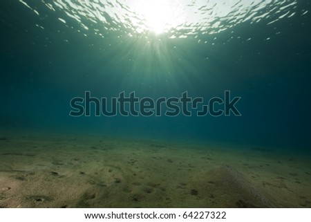 Ocean and sun in the Red Sea.