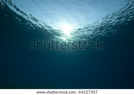 Ocean and sun in the Red Sea.