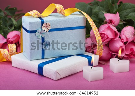 stock photo : romantic valentine gifts