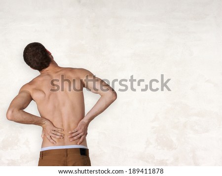 young man and backache