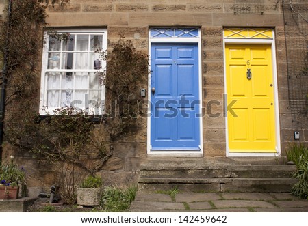 Blue and Yellow door color