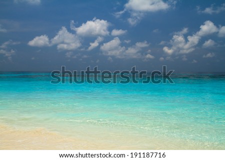 Seawater blue color,Tachai island,Phangnga province,South of Thailand