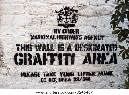 graffiti by the famous street artist Banksy