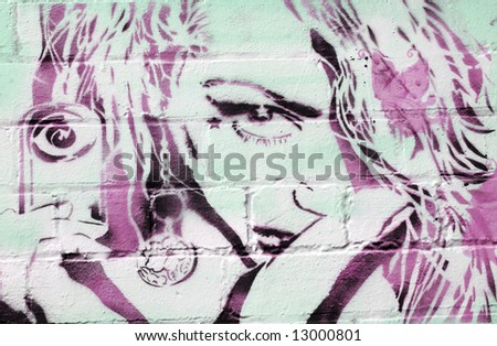 graffiti woman