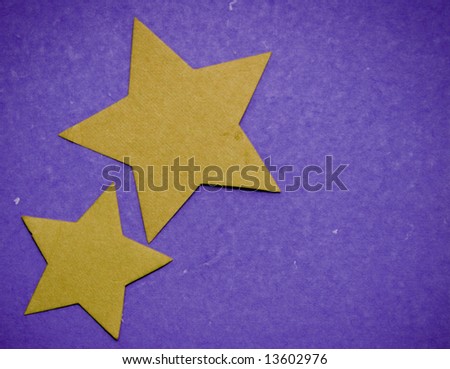 Gold Stars, Purple background