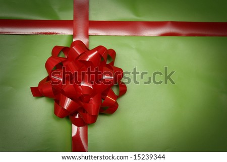 Wrapping paper and red string