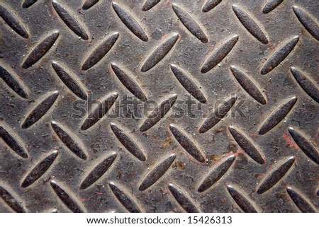 rusty metal checker plate