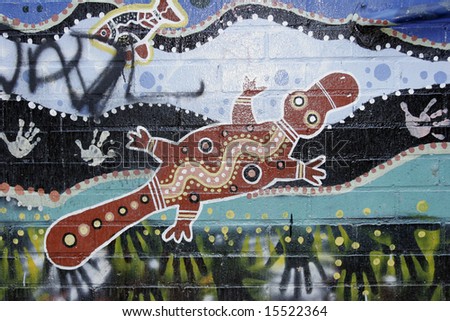 australian aboriginal art mural