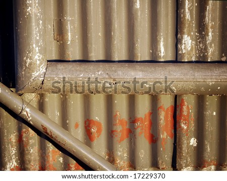 Reflective corrugated Iron texture