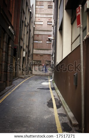 A dark alleyway
