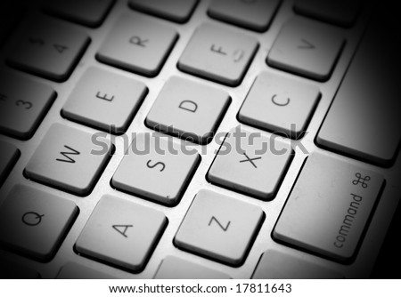 Close-up of keyboard letters