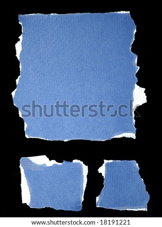 blue torn paper