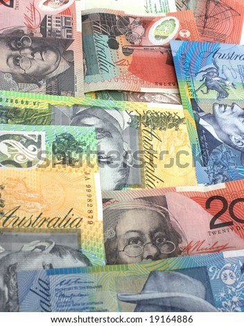 Australian banknotes background