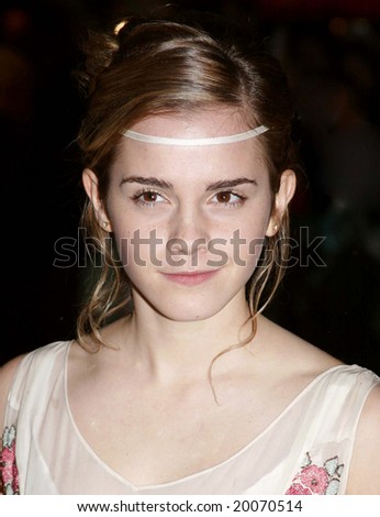 stock photo LONDON DECEMBER 6 Actress Emma Watson attends the red 