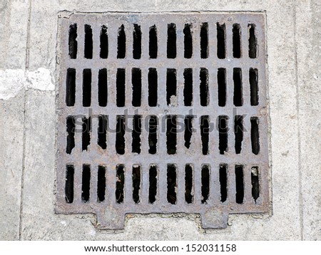 Manhole cover metal the drain