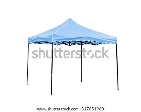 Pop Up gazebo, Purple rain tent on white background,Work with clipping path.