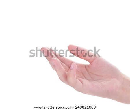 female hand isolated on white background,part of a series