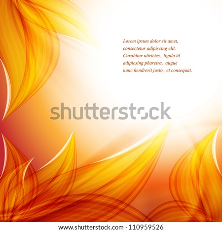 beautiful autumn floral vector background. Eps10