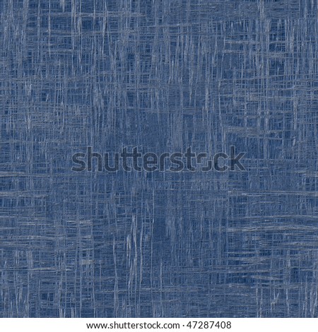 Rough blue fabric with visible threads seamless texture