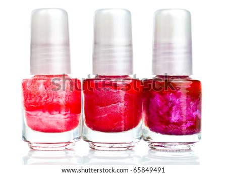 red nail polish bottle. stock photo : Nail polish