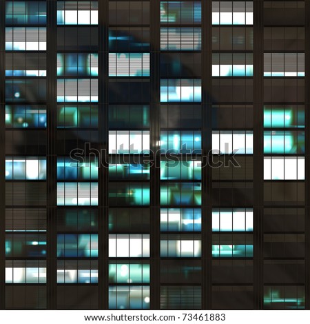 Seamless illustration resembling illuminated windows in a tall building at night