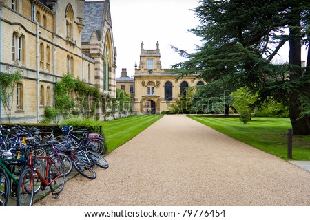 OXFORD, UK - MAY 3 : Old Oxford college buildings May 3, 2011 in Oxford. Functioning in Oxfordshire, England from the year approximately 1096, this the oldest university in the English-speaking world.